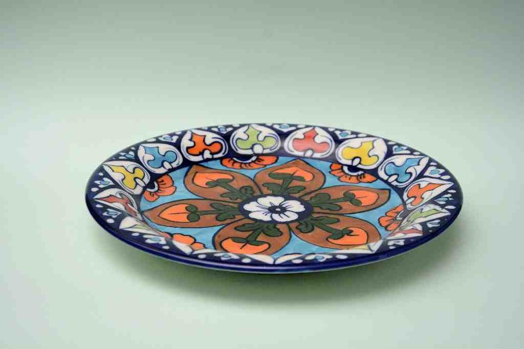 Blue pottery Dinner plate  IMG # 1