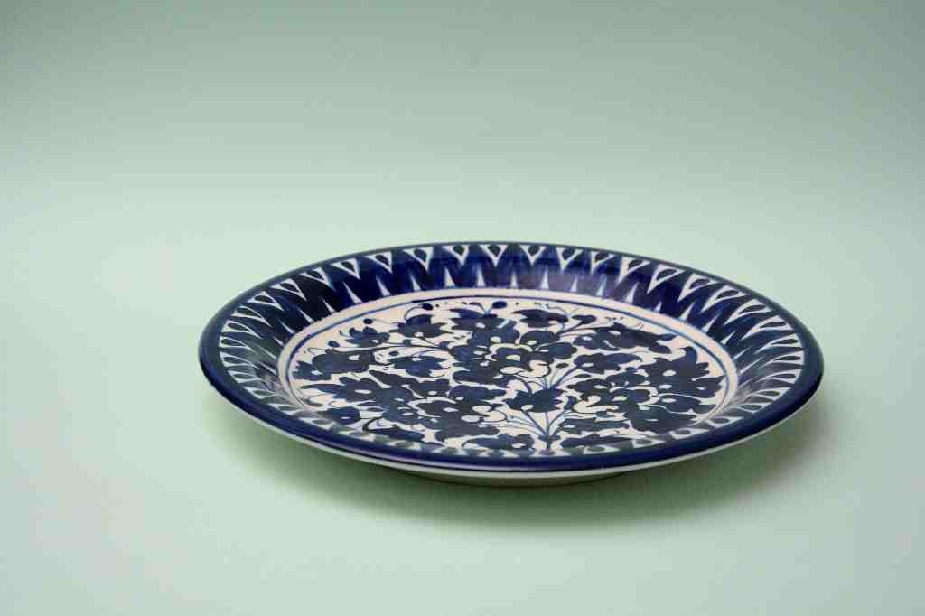 Blue pottery Dinner plate  - Duplicate IMG # 1