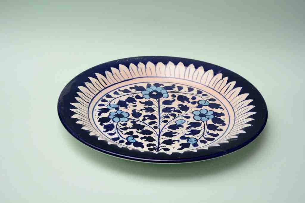 Blue pottery Dinner plate    - Duplicate IMG # 1