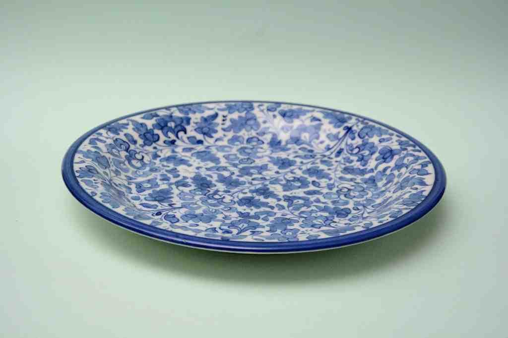 Blue pottery Dinner plate  - Duplicate IMG # 1