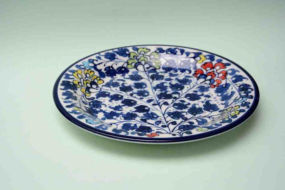 Blue pottery Dinner plate     IMG # 1