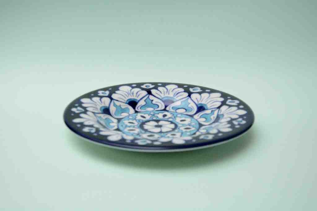 Blue pottery Dinner plate      - Duplicate IMG # 1