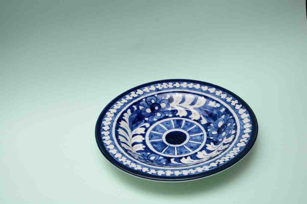 Blue pottery Dinner plate - Duplicate IMG # 1