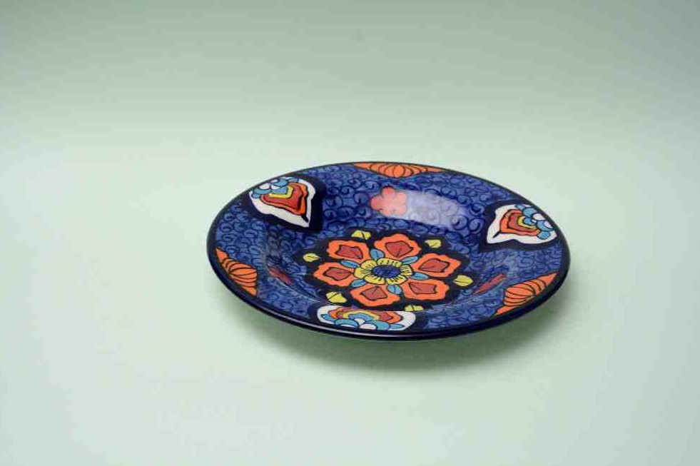 Blue pottery Dinner plate  - Duplicate IMG # 1