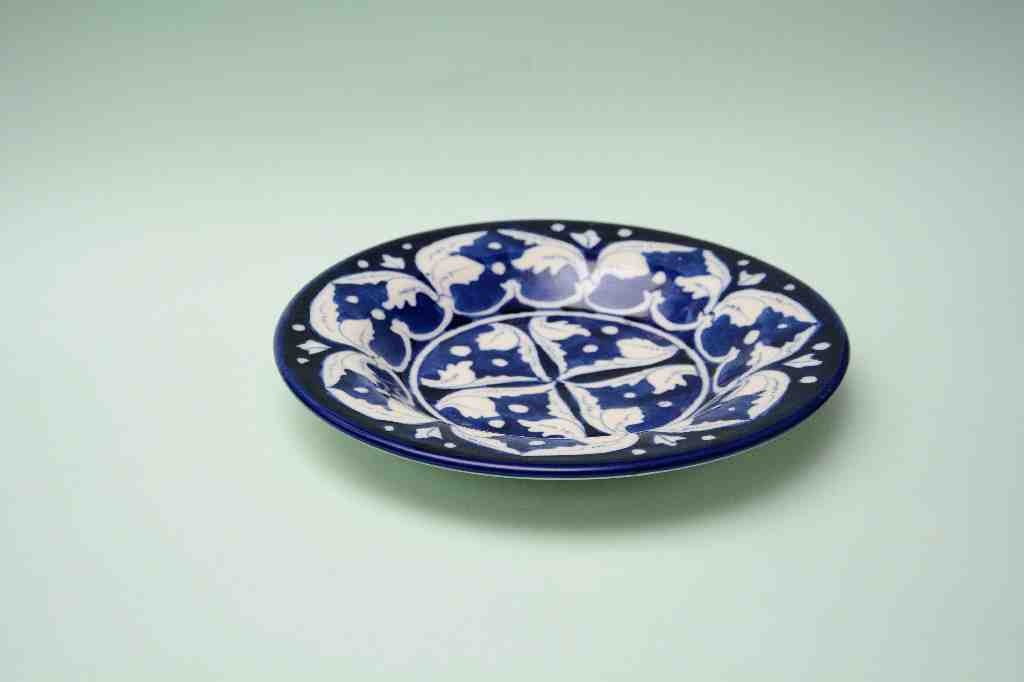 Blue pottery Dinner plate   - Duplicate IMG # 1