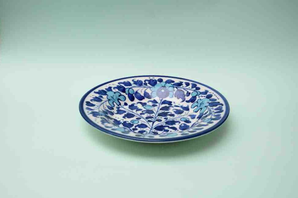 Blue pottery Dinner plate     - Duplicate IMG # 1