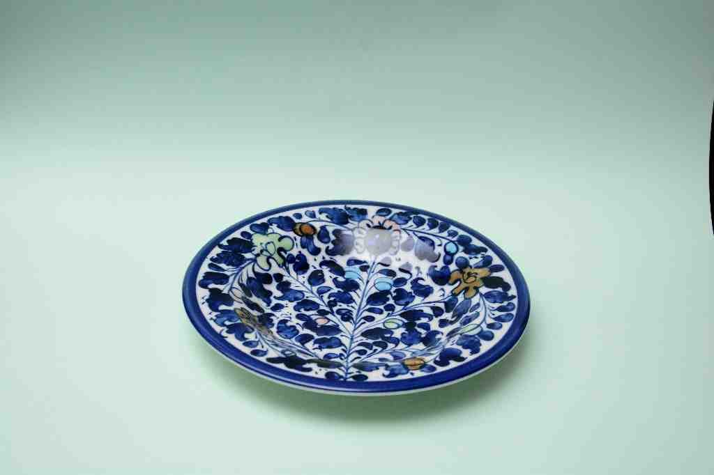 Blue pottery Dinner plate       - Duplicate IMG # 1