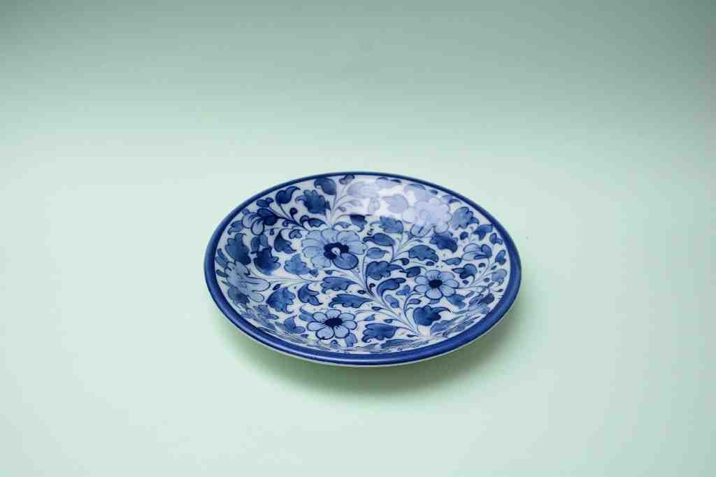 Blue pottery Quarter plate IMG # 2