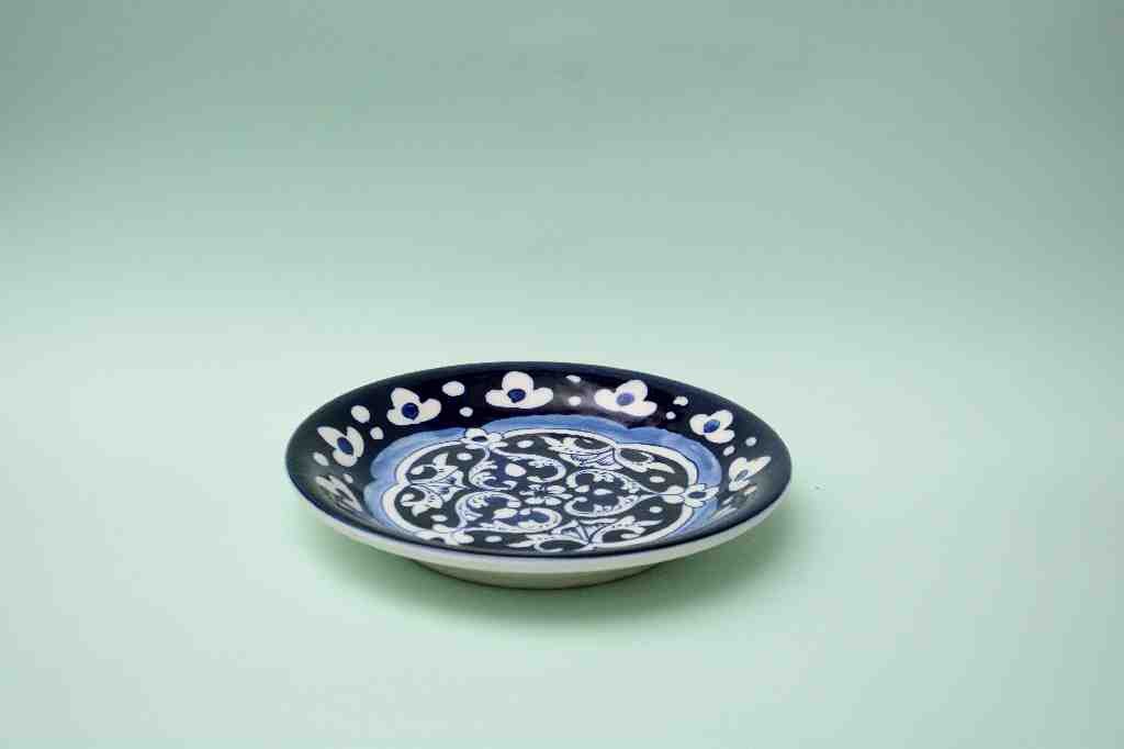Blue pottery Quarter plate  - Duplicate IMG # 1