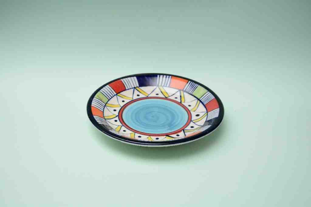 Blue pottery Quarter plate      - Duplicate IMG # 1