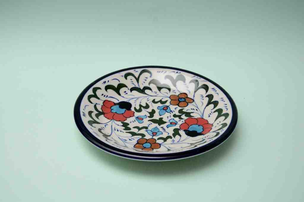 Blue pottery Quarter plate      - Duplicate - Duplicate IMG # 1