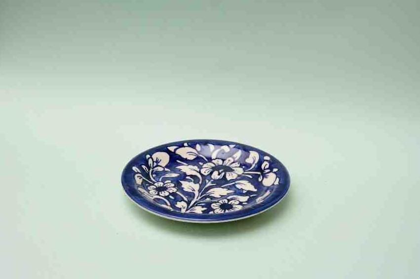 Blue pottery Suacer Plate      - Duplicate IMG # 1