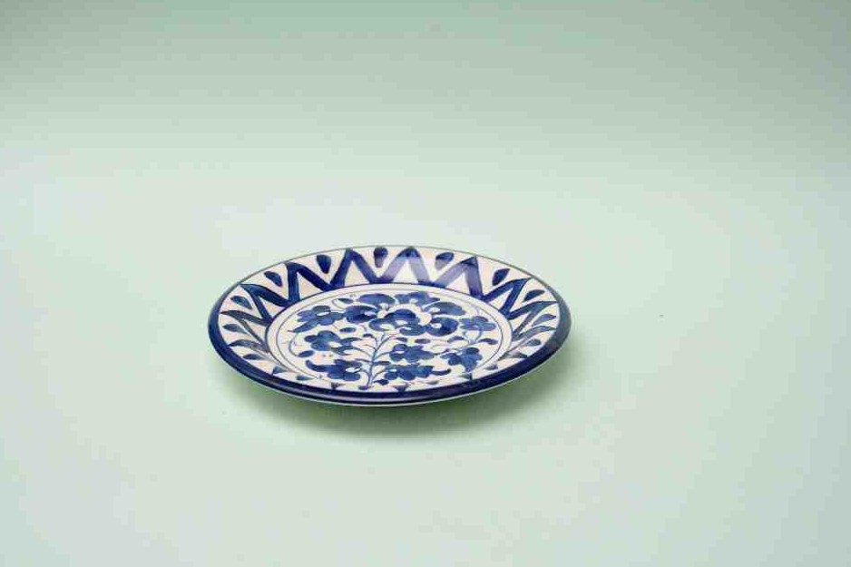 Blue pottery Suacer Plate       - Duplicate IMG # 1