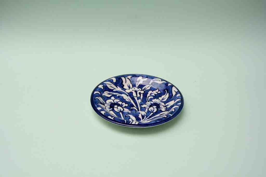 Blue pottery Suacer Plate        - Duplicate IMG # 1