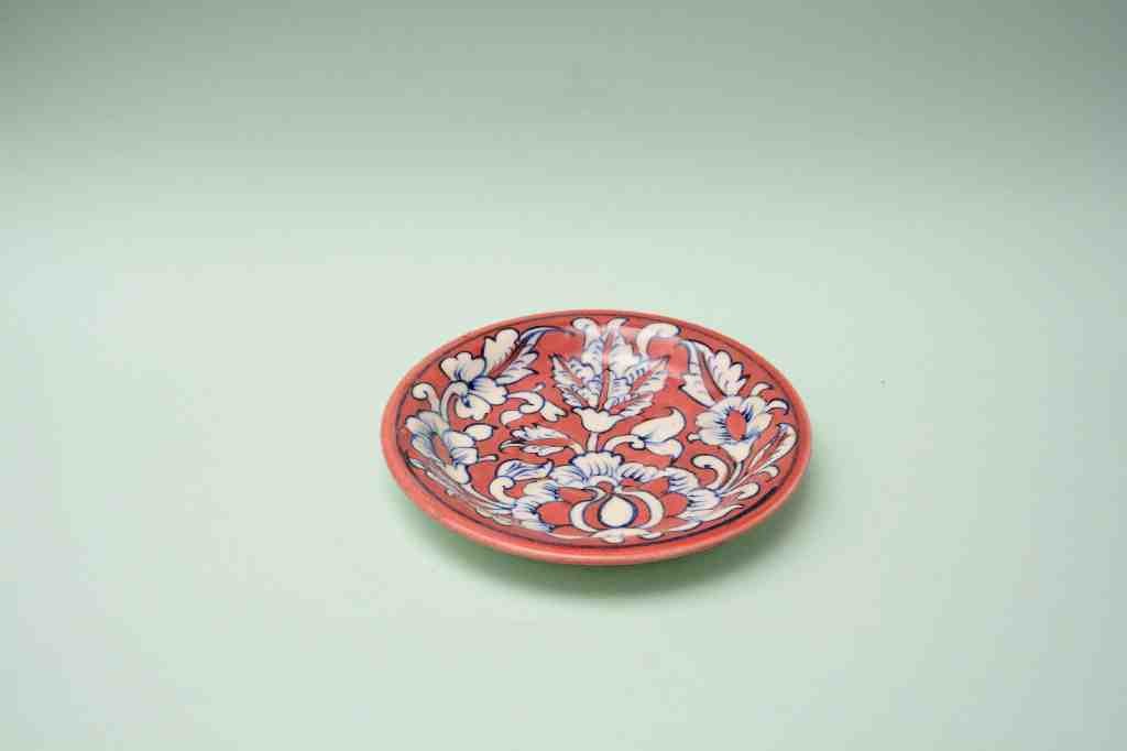  Blue pottery Suacer Plate   - Duplicate IMG # 1