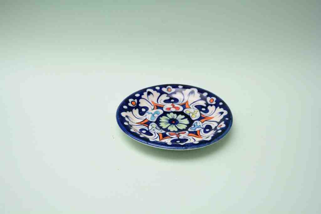  Blue pottery Suacer Plate     - Duplicate IMG # 1