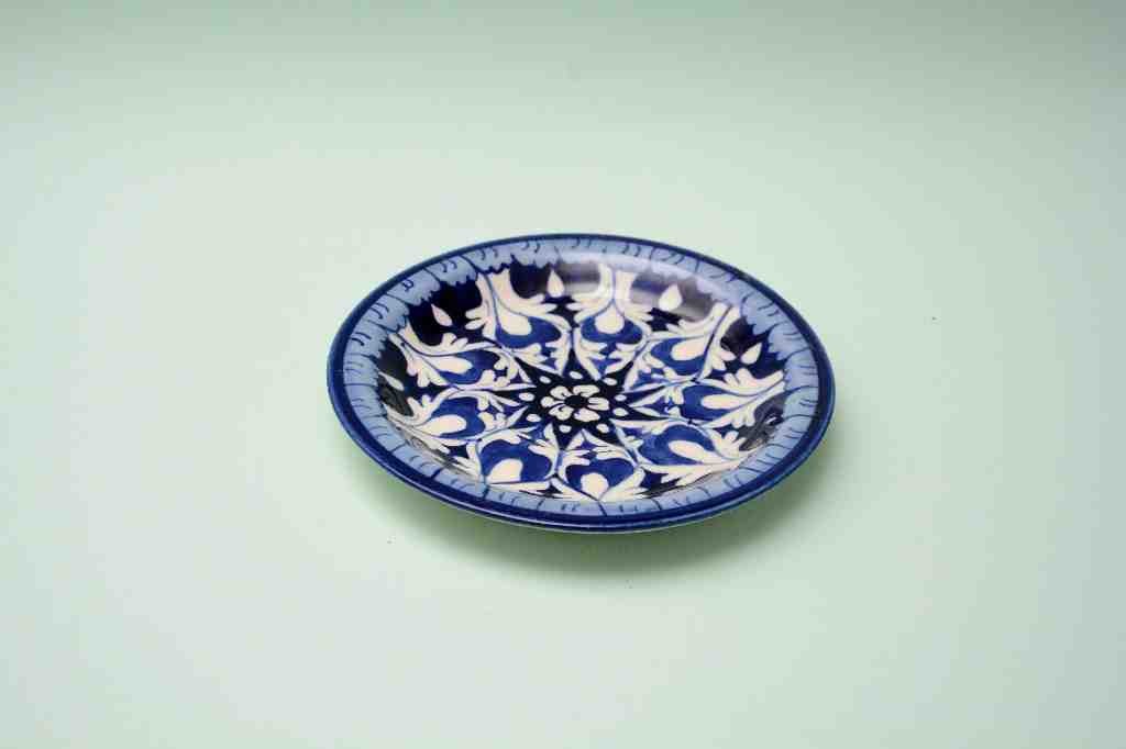  Blue pottery Suacer Plate      - Duplicate IMG # 1