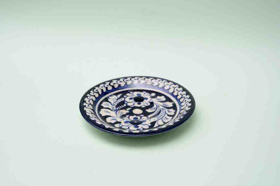  Blue pottery Suacer Plate       - Duplicate IMG # 1