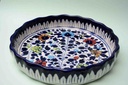 Blue pottery Apple dish  IMG # 1