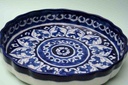  Blue pottery Apple dish   IMG # 1