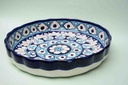  Blue pottery Apple dish   - Duplicate IMG # 1
