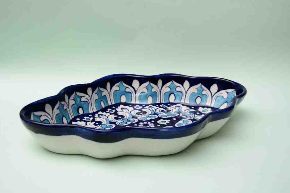  Blue pottery Fruit bowl - Duplicate IMG # 1