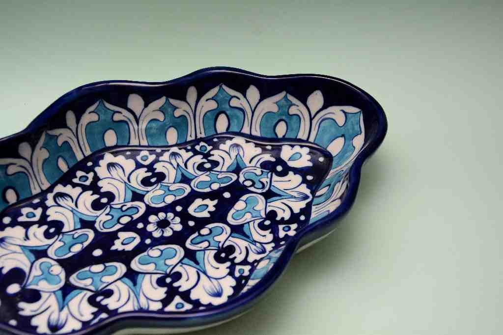  Blue pottery Fruit bowl - Duplicate IMG # 1