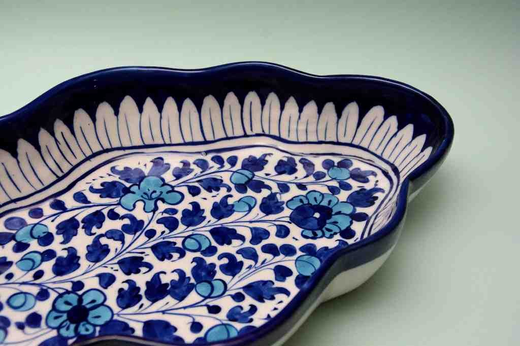  Blue pottery Fruit bowl   - Duplicate IMG # 1