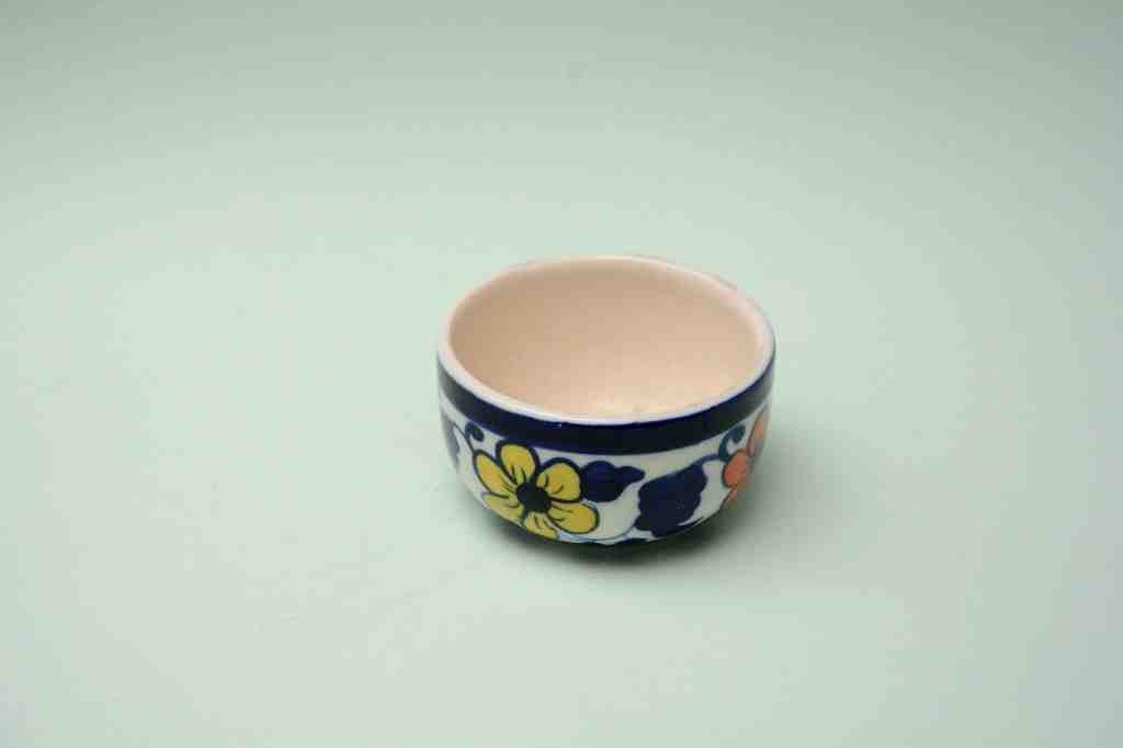  Blue pottery Butter cup - Duplicate IMG # 1
