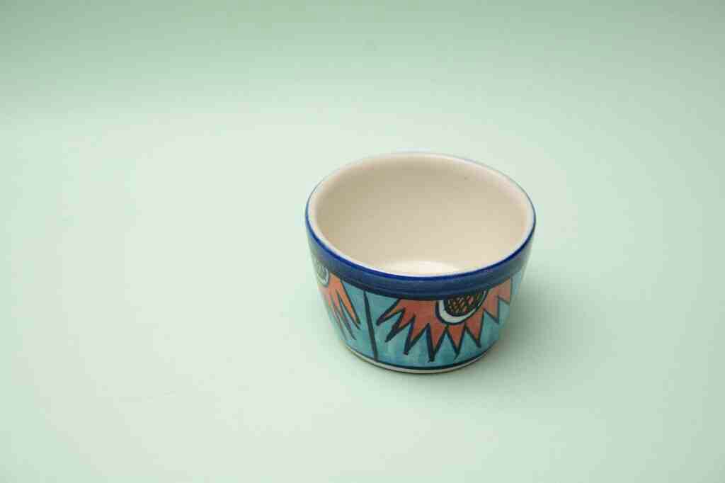  Blue pottery Butter cup - Duplicate IMG # 1