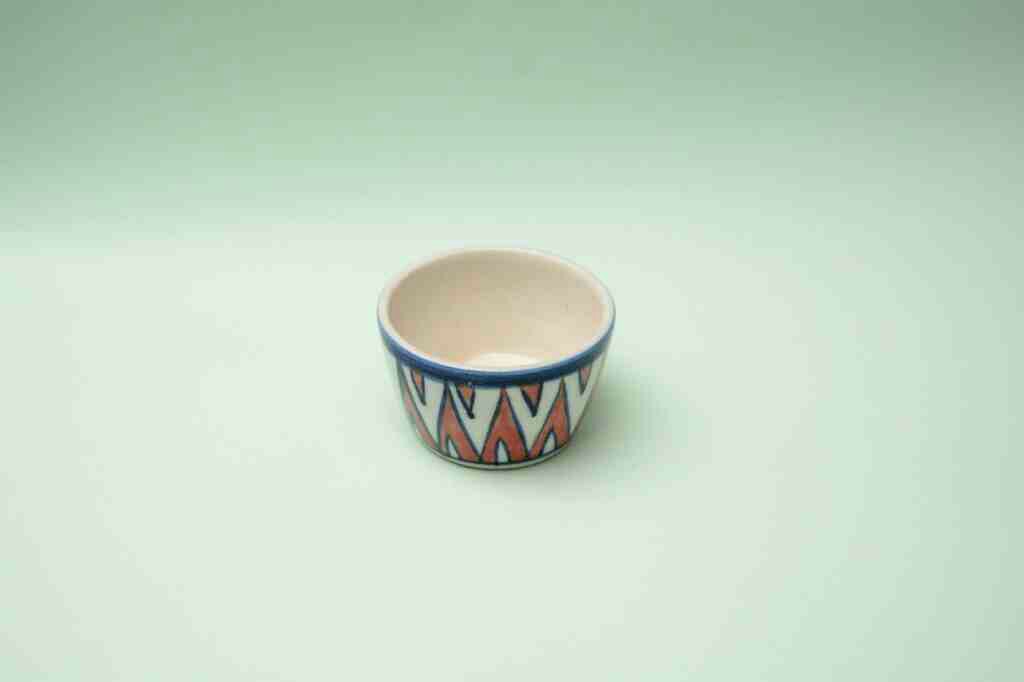  Blue pottery Butter cup - Duplicate IMG # 1