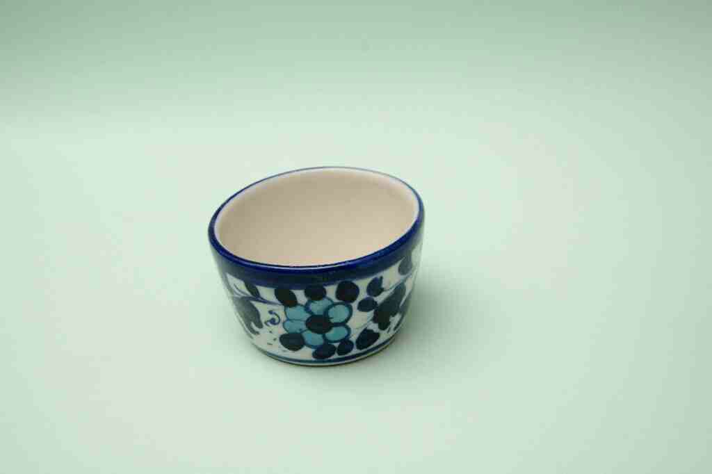  Blue pottery Butter cup - Duplicate IMG # 1