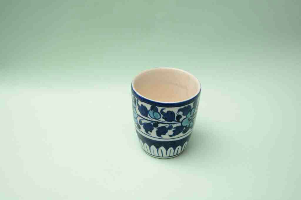  Blue pottery Butter cup  - Duplicate IMG # 1