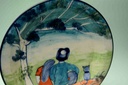  Blue pottery Decorative art Plate - Duplicate IMG # 2