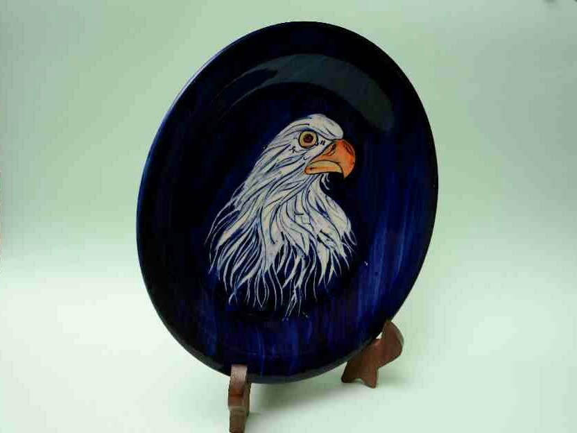  Blue pottery Decorative art Plate - Duplicate IMG # 1