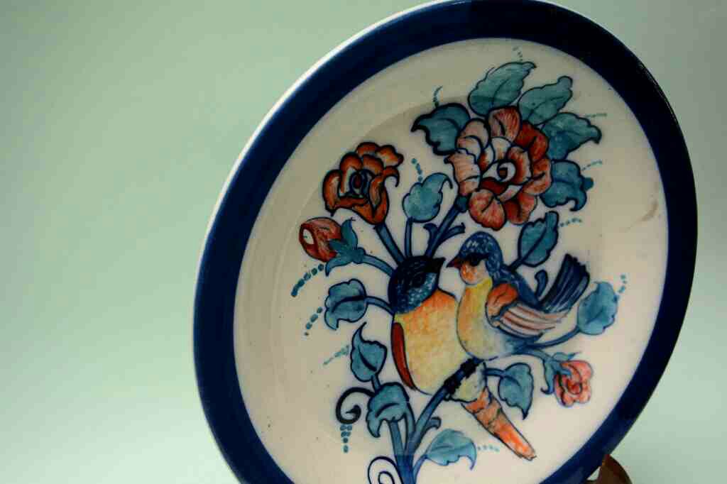  Blue pottery Decorative art Plate - Duplicate IMG # 1