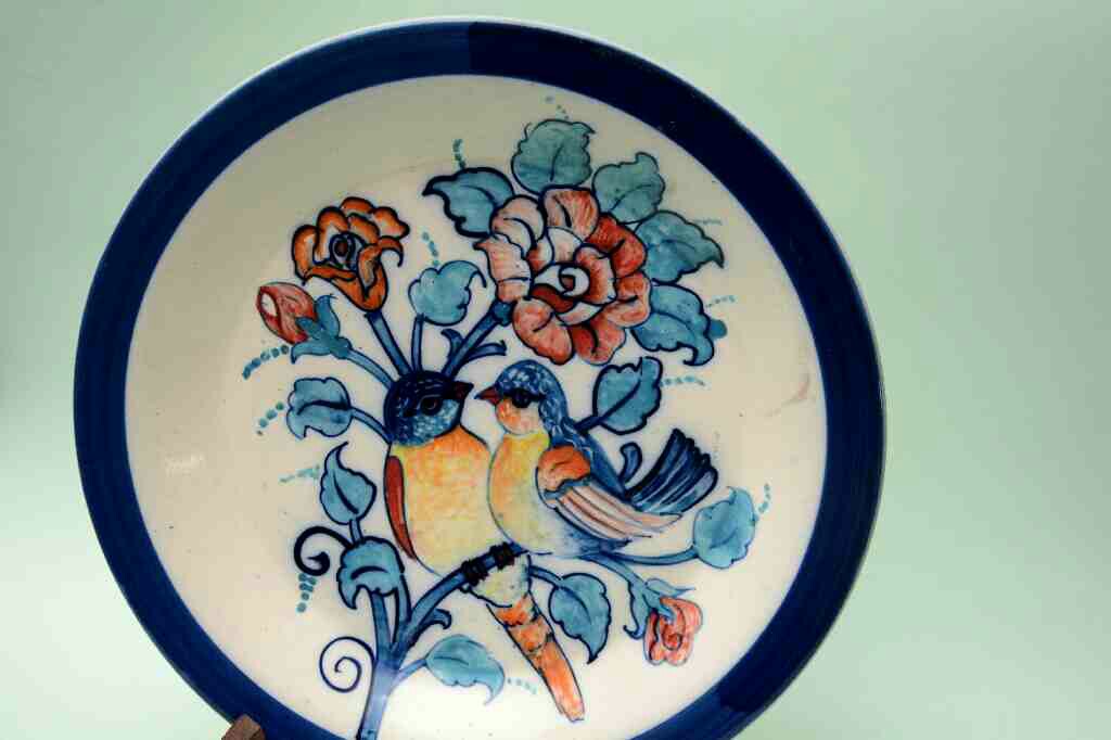  Blue pottery Decorative art Plate - Duplicate IMG # 1