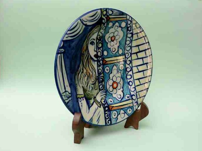  Blue pottery Decorative art Plate - Duplicate IMG # 1