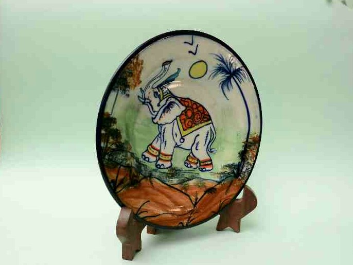  Blue pottery Decorative art Plate - Duplicate IMG # 1