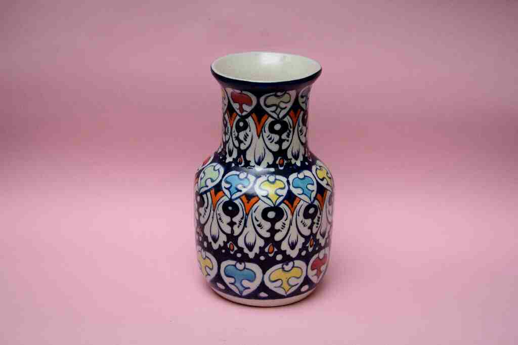 Blue pottery Medium flower vase - Duplicate IMG # 1