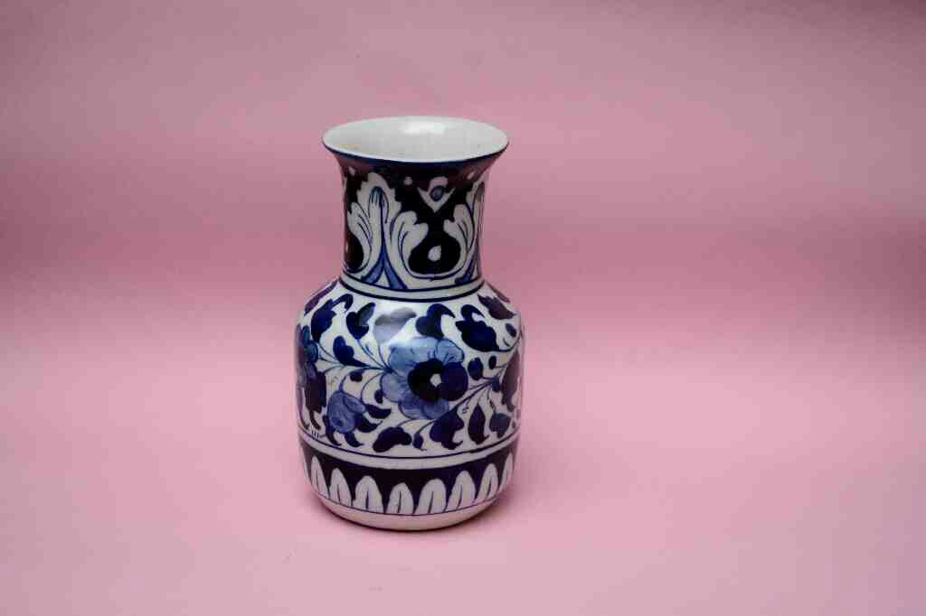 Blue pottery Medium flower vase - Duplicate IMG # 1