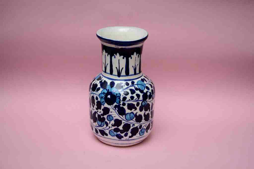 Blue pottery Medium flower vase - Duplicate IMG # 1