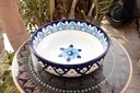  Blue pottery Large bowl   IMG # 1