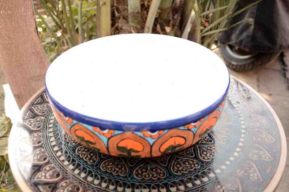  Blue pottery Large bowl    - Duplicate IMG # 1