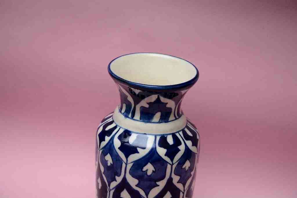 Blue pottery Medium flower vase IMG # 1