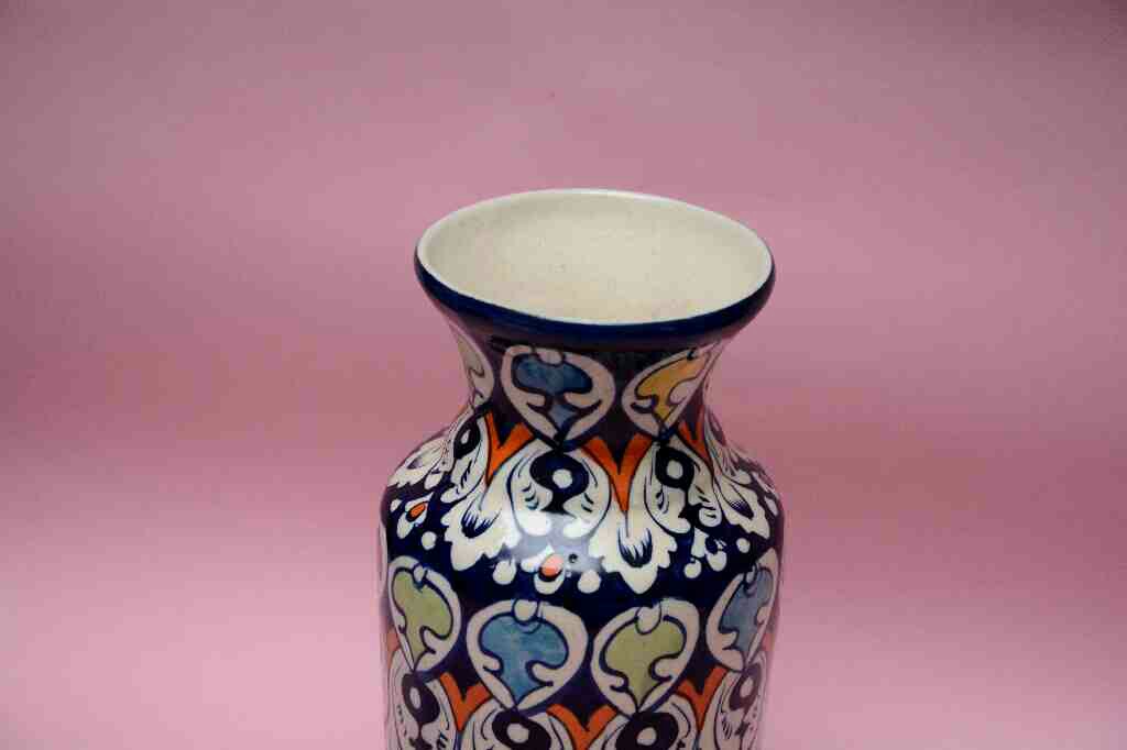 Blue pottery Medium flower vase - Duplicate IMG # 1