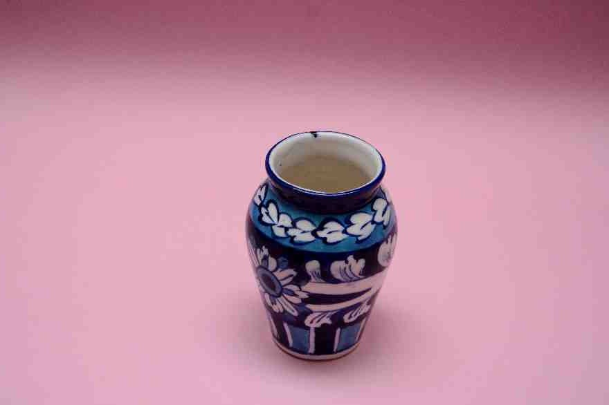 Blue pottery Small flower vase - Duplicate IMG # 1