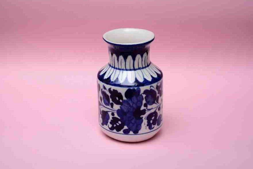 Blue pottery Small flower vase     - Duplicate IMG # 1