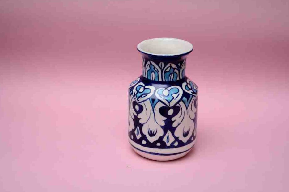 Blue pottery Small flower vase - Duplicate IMG # 1
