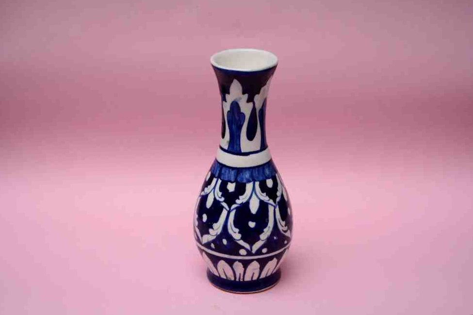 Blue pottery Medium flower vase - Duplicate IMG # 1